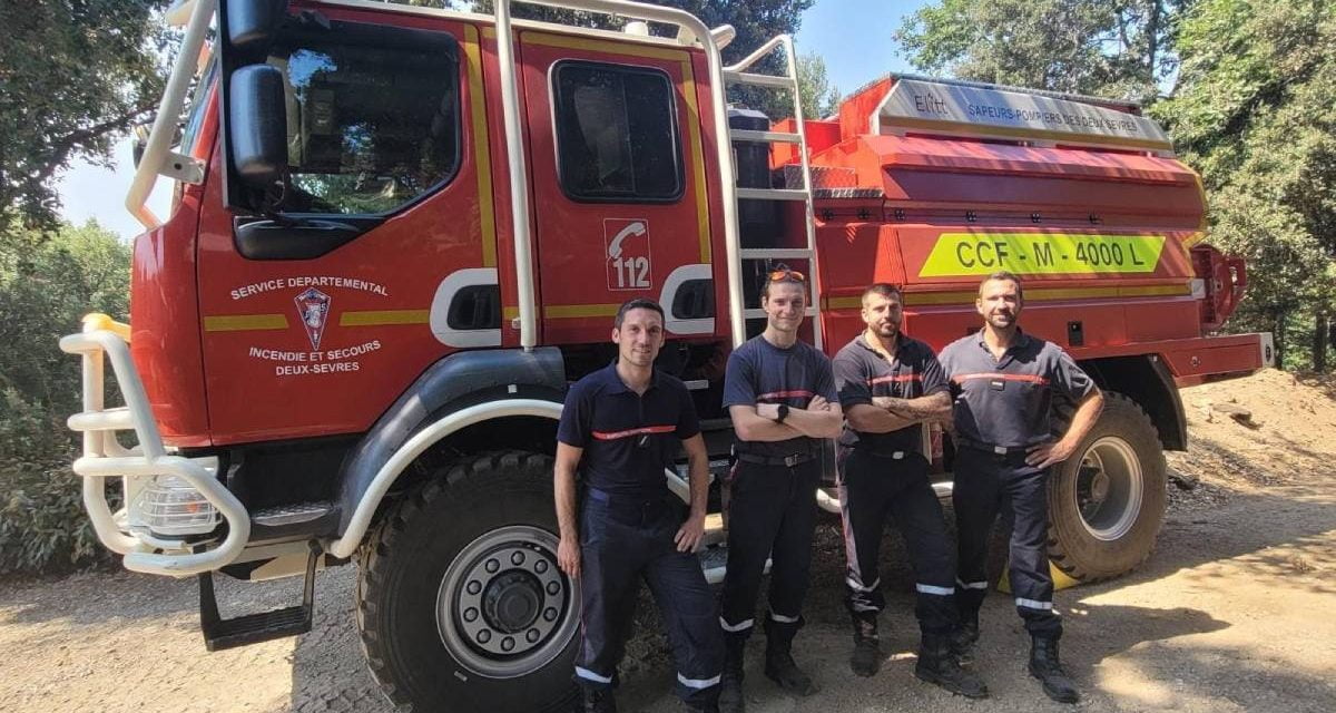 22 pompiers des Deux-Sèvres en renfort dans le Var