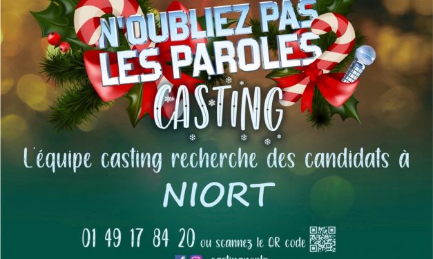 N’oubliez-pas les paroles recherche des candidats à Niort