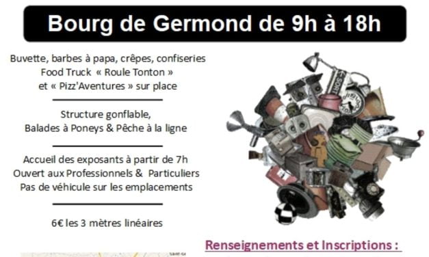 Un vide grenier à Germond-Rouvre le 10 avril