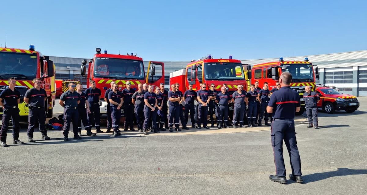 43 sapeurs-pompiers des Deux-Sèvres en renfort sur les incendies en Gironde