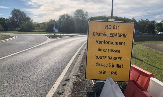 Des travaux nocturnes au rond-point de Bessines