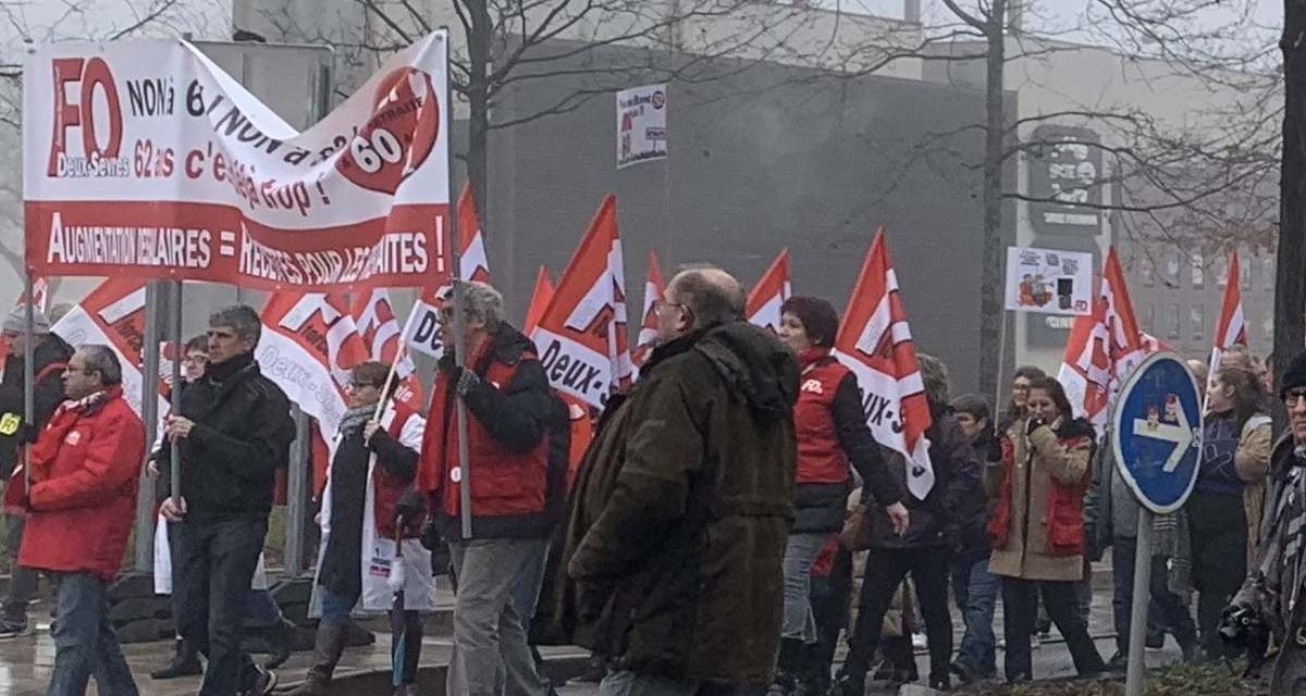 Reforme des retraites : la mobilisation s’amplifie à Niort