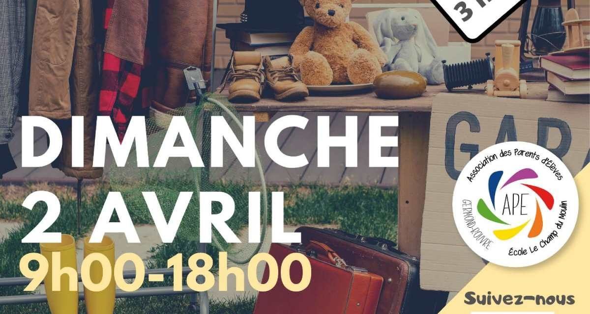 Un vide grenier le 2 avril à Germond Rouvre