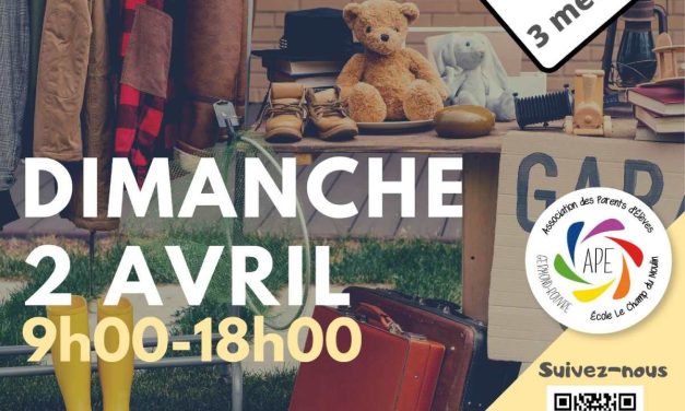 Un vide grenier le 2 avril à Germond Rouvre