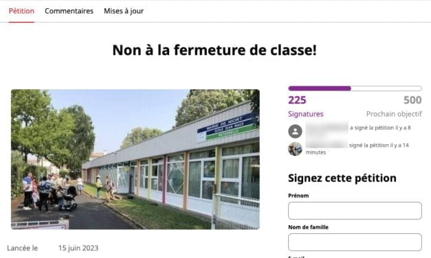 Une pétition lancée contre la fermeture d’une classe maternelle à Niort