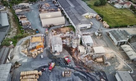 Chef-Boutonne : un feu se déclare dans un silo de sciure de bois