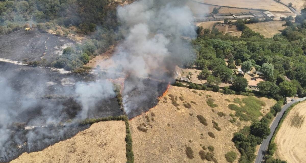 Une vingtaine d&rsquo;habitants évacués près d&rsquo;un feu de champ à Exireuil
